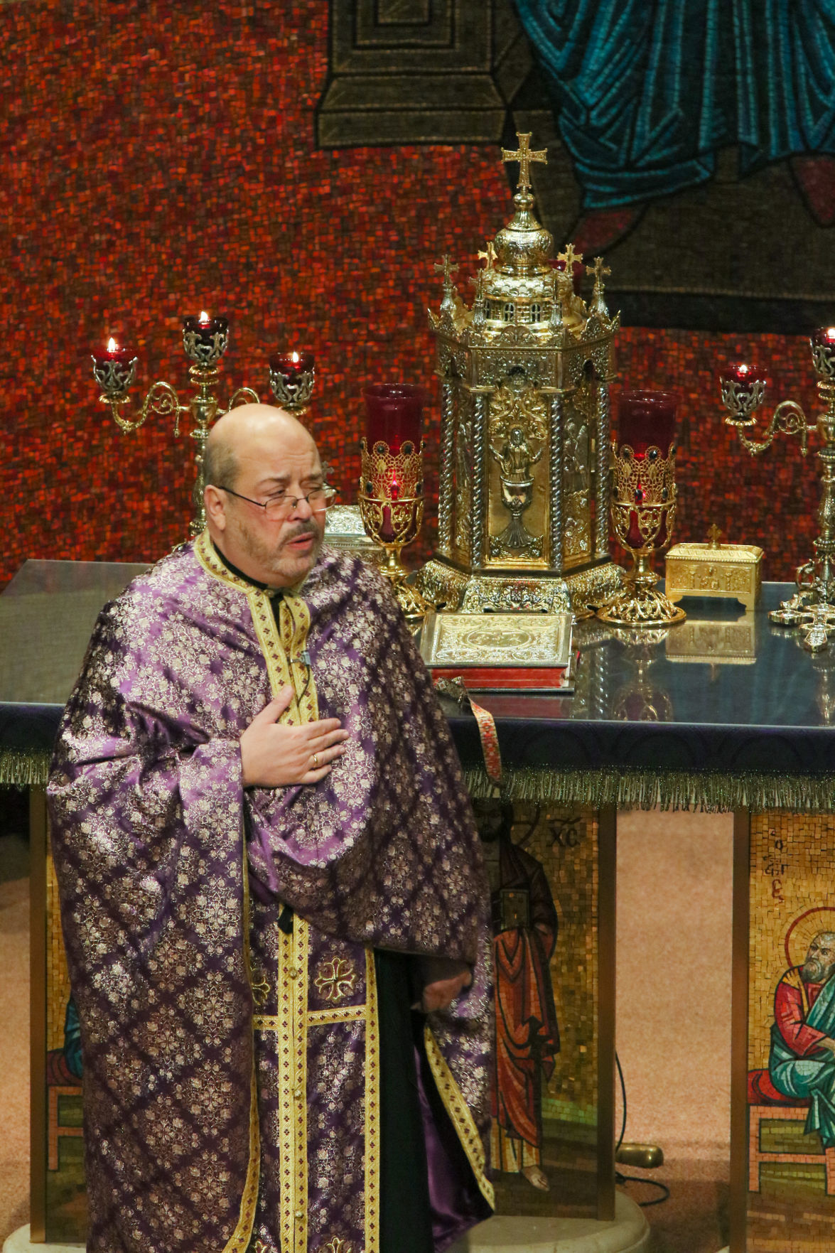 Good Friday service at SS Constantine and Helen Greek Orthodox Church
